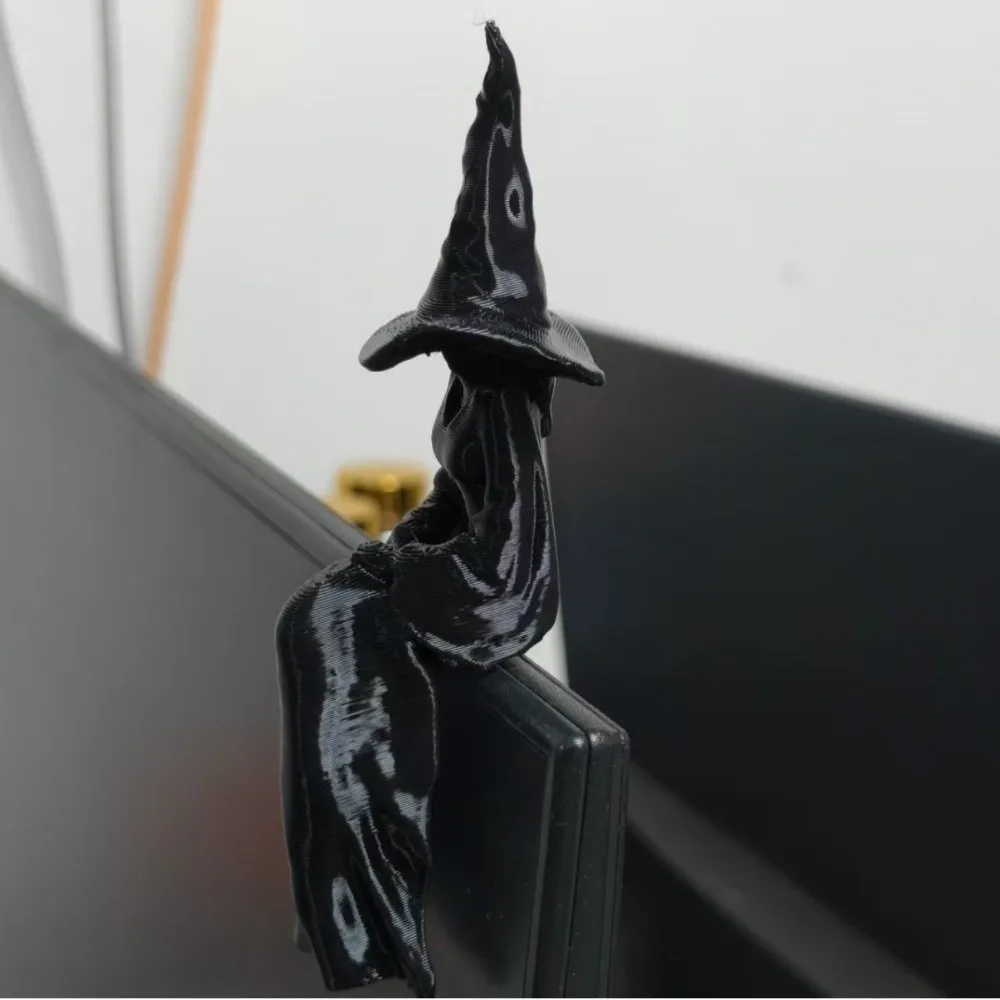3D Printed Halloween Sitting Witch Figurine Plastic Dark Style Vintage Faceless Witch Sculpture Gothic Break-Resistant