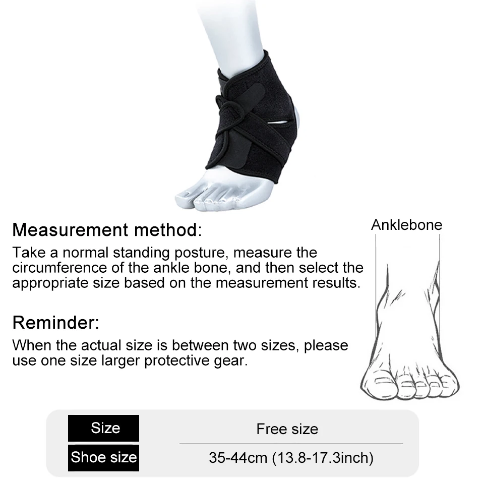축구 발목 지지대, 농구 발목 보호대, 야외 달리기 피트니스, 압축 스트랩 벨트, 발목 보호대, 1 개