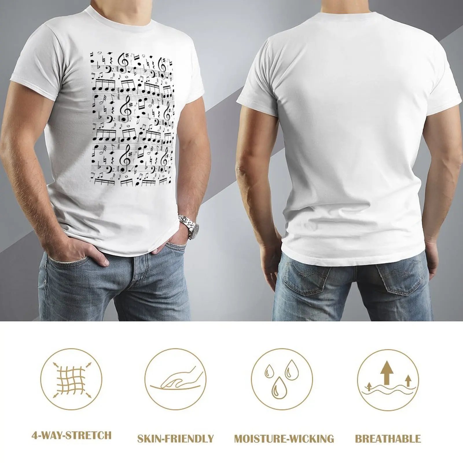 Musical Notes A Line Dress for Sale Fresh T-shirt Move Tshirt Hipster Novelty Travel USA Size image 5