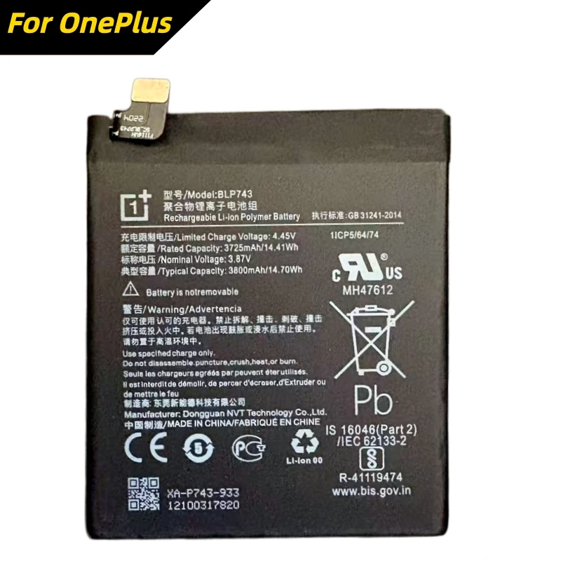 BLP743 3800mAh Lithium Battery For Oneplus 7T One Plus 7T Phone Battery High Capacity Batteries Bateria Fast Shipping