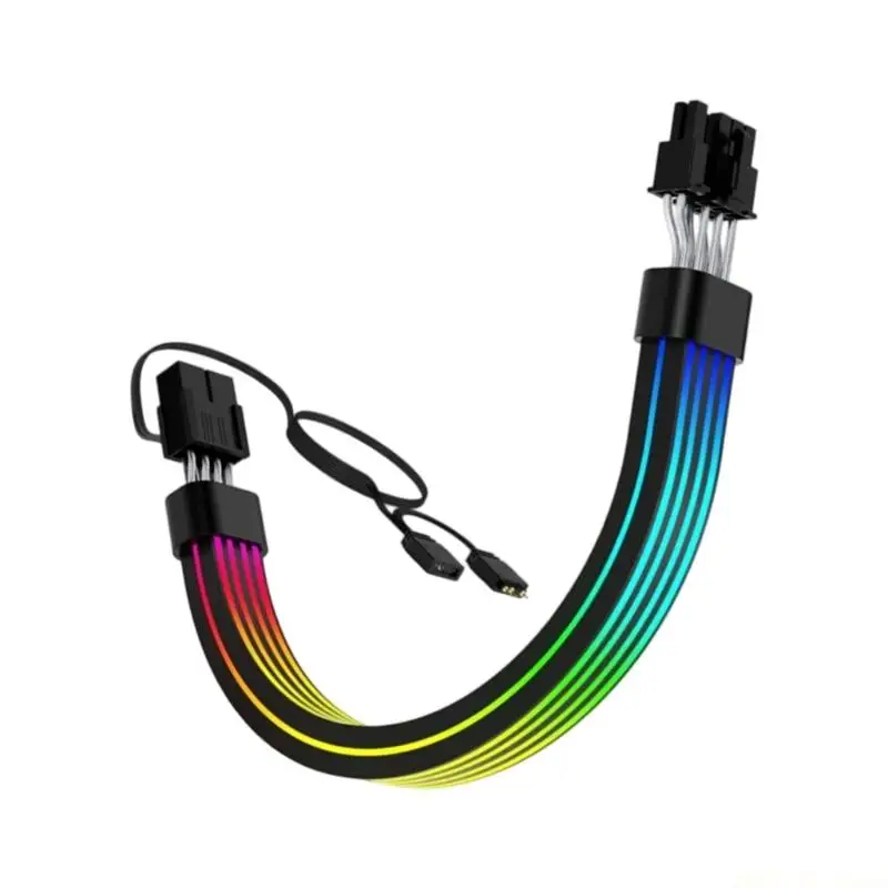 M5TD ARGB Power Supply Extension Cable 8Pin Motherboard Extension Cable Graphics Card 8Pin ARGB Extension Cable