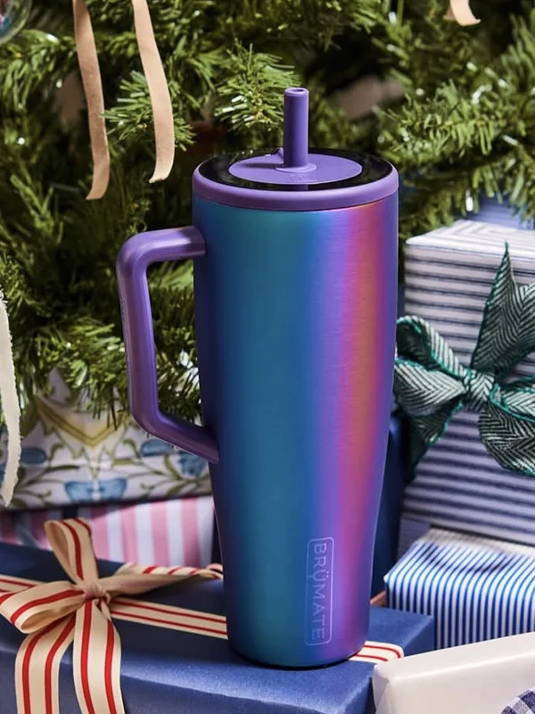 

Термокружка Brumate большой емкости с ручкой и соломинкой, сохраняющая холод, подарочная, из нержавеющей стали, портативная, 40 унций (1200 мл)