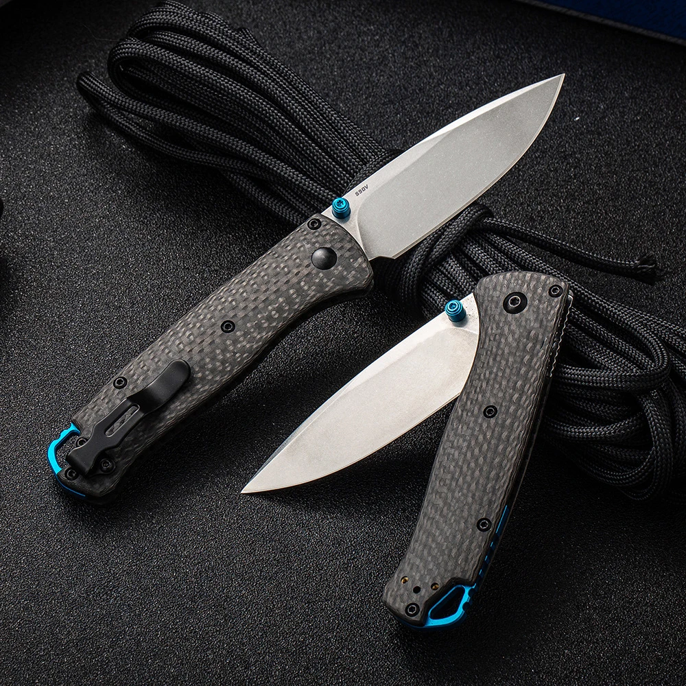 

Mini Carbon Fiber Handle BM 533 Poket Knife Outdoor Folding Knives Portable Defense EDC Tool