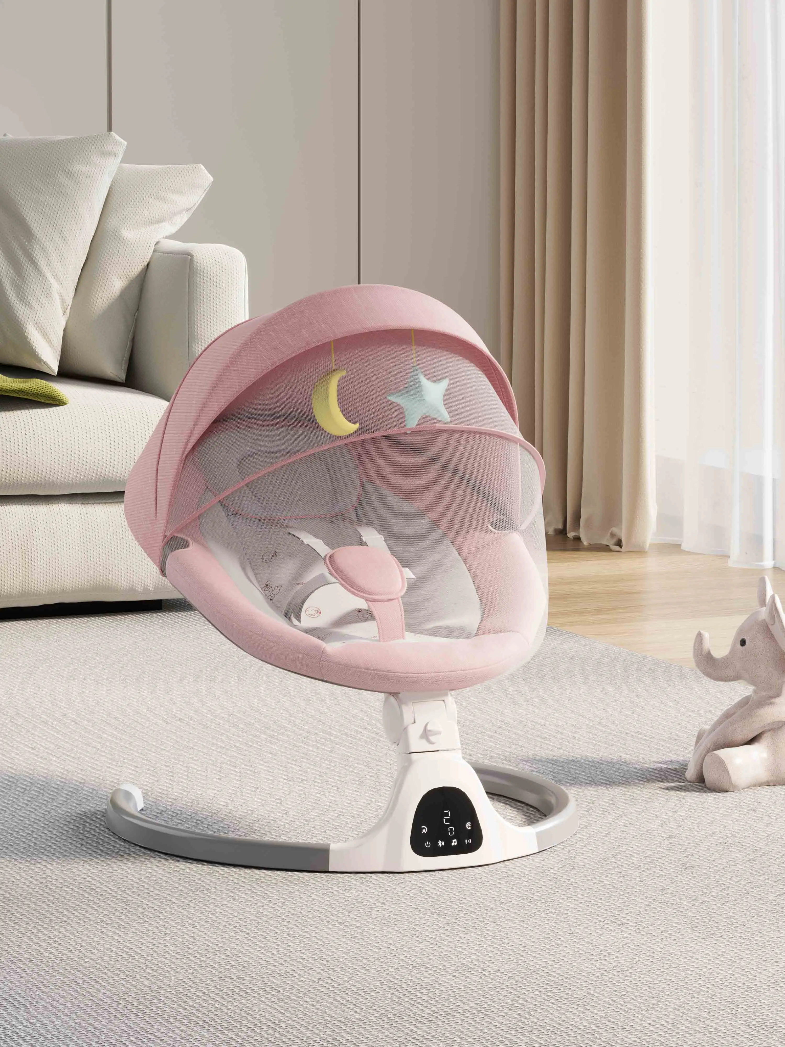 Newborn baby electric rocking chair intelligent rocking chair soothing chair baby cradle rocker