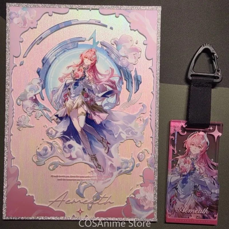 Wuthering Waves‌ Cartethyia Aemeath Cosplay Acrylic Stand Plate Desk Prop Anime Badge Colored Paper Laser Ticket Mouse Pad Pass