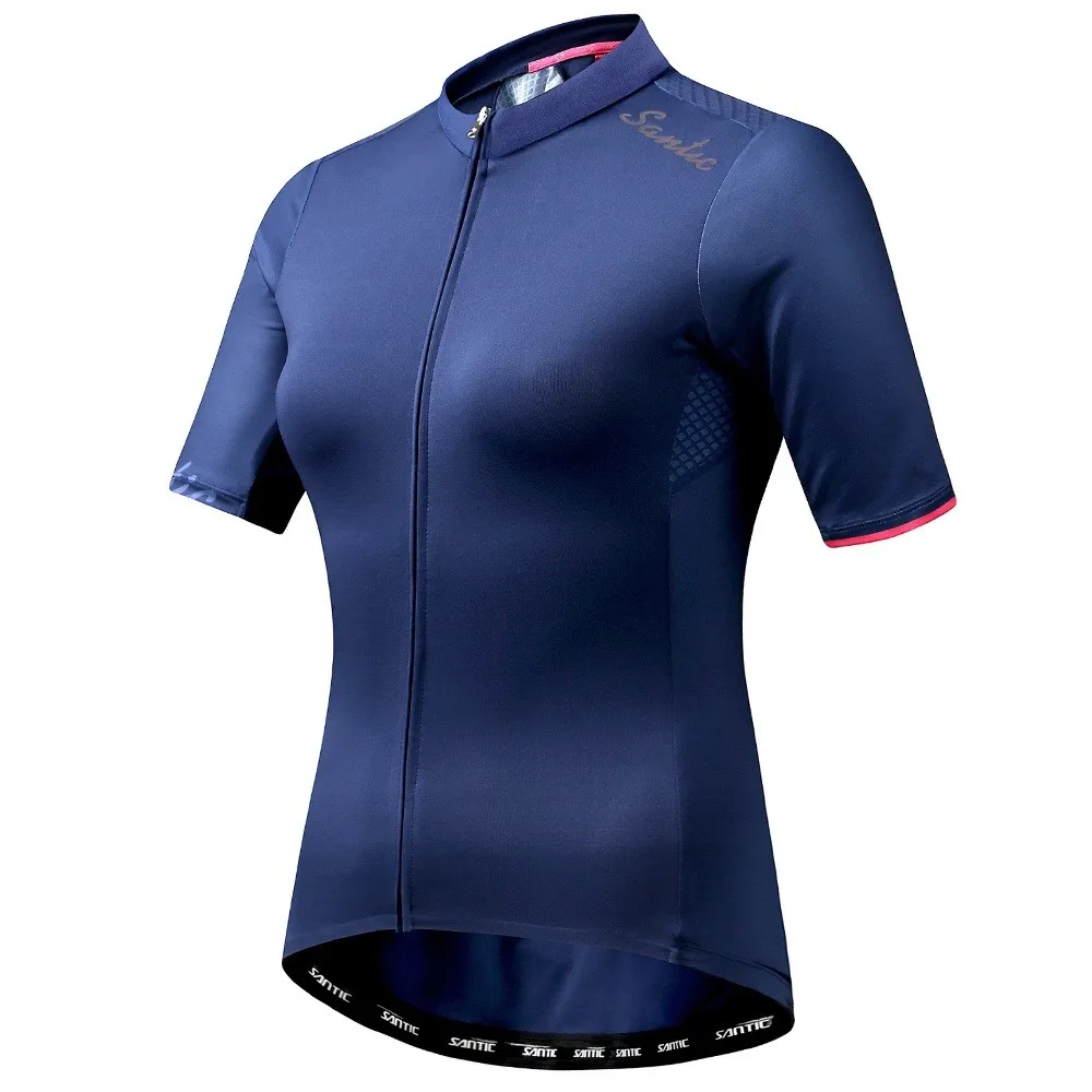 Santic Women Cycling Jersey Bike Pro Reflective Road MTB Tops