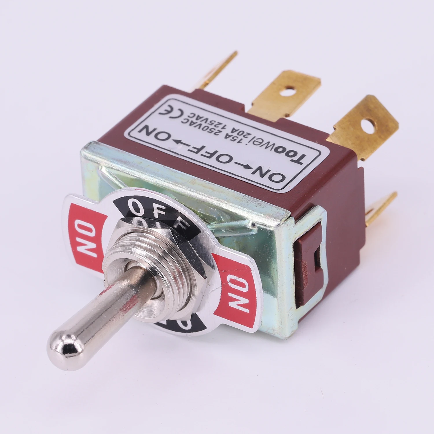 2PCS DIY Toggle Switch ON-OFF-ON 6Pin 3Position Latching  AC 125V/20A 250V/15A Power Rocker Switch Toowei