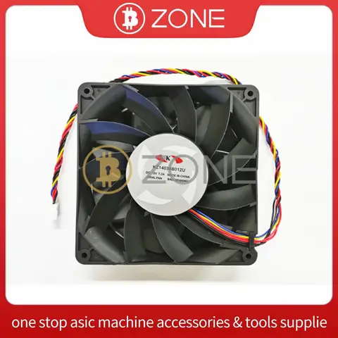 6Pin KZ 140*140*38mm Asic Miner Cooler 14038 7500 RPM±10% Suitable For Whatsminer M20S M21S M30S M50 Miner Cooling Fan