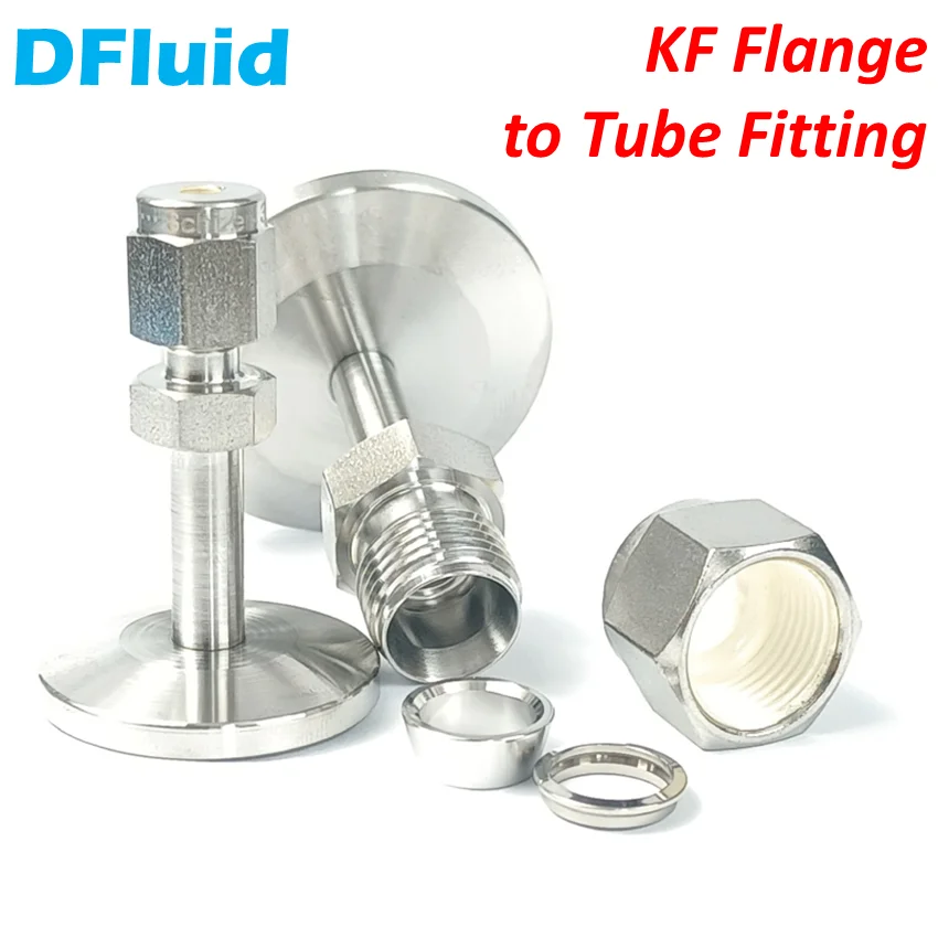 KF Flange to Tube Fitting LOK KF16 KF25 KF40 KF50 1/8 1/4 3/8 1/2 inch LOK 3mm 6mm 8mm 10mm LOK Stainless Steel 316 rpl Swagelok