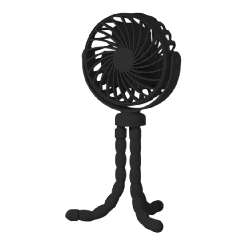 Ventilateur Octopus avec lumière, ventilateur de camping de bureau, ventilateur trépied aste par USB