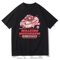 Delicious In Dungeon Walking Mushroom Marathon T-shirt Fashion Men Dungeon Meshi T Shirt Vintage Anime Senshi Cotton Tshirt