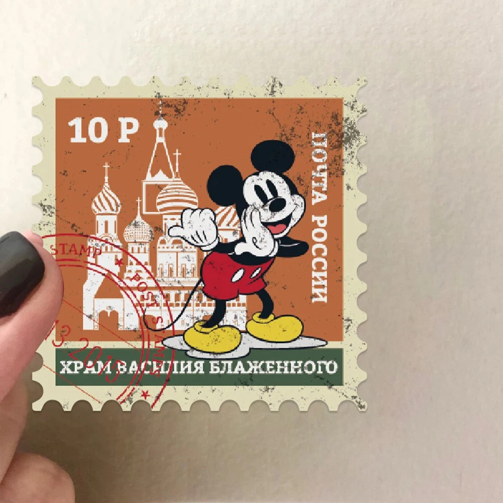 

10/30/50pcs Disney Stamps Mickey Mouse Cartoon Stickers Kawaii Girls Graffiti Stationery Bike Cute Kids Anime Decoration Sticker
