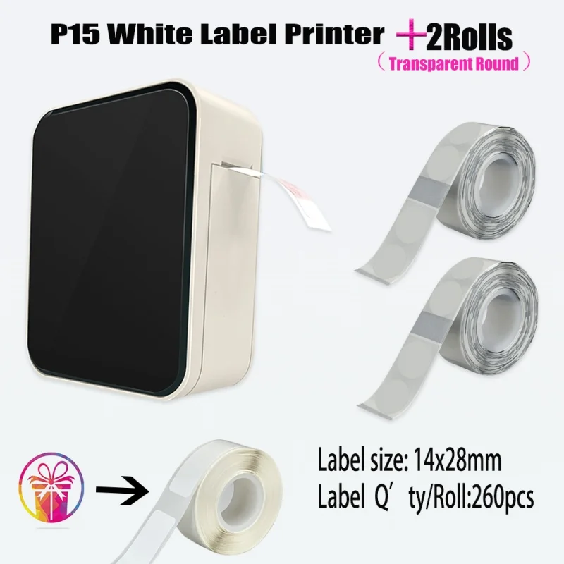 Minuscule P15 Thermal Label Printer An Marklife APP Connection Multi Scenario Application Inkless Labeling Eco-friendly Printing