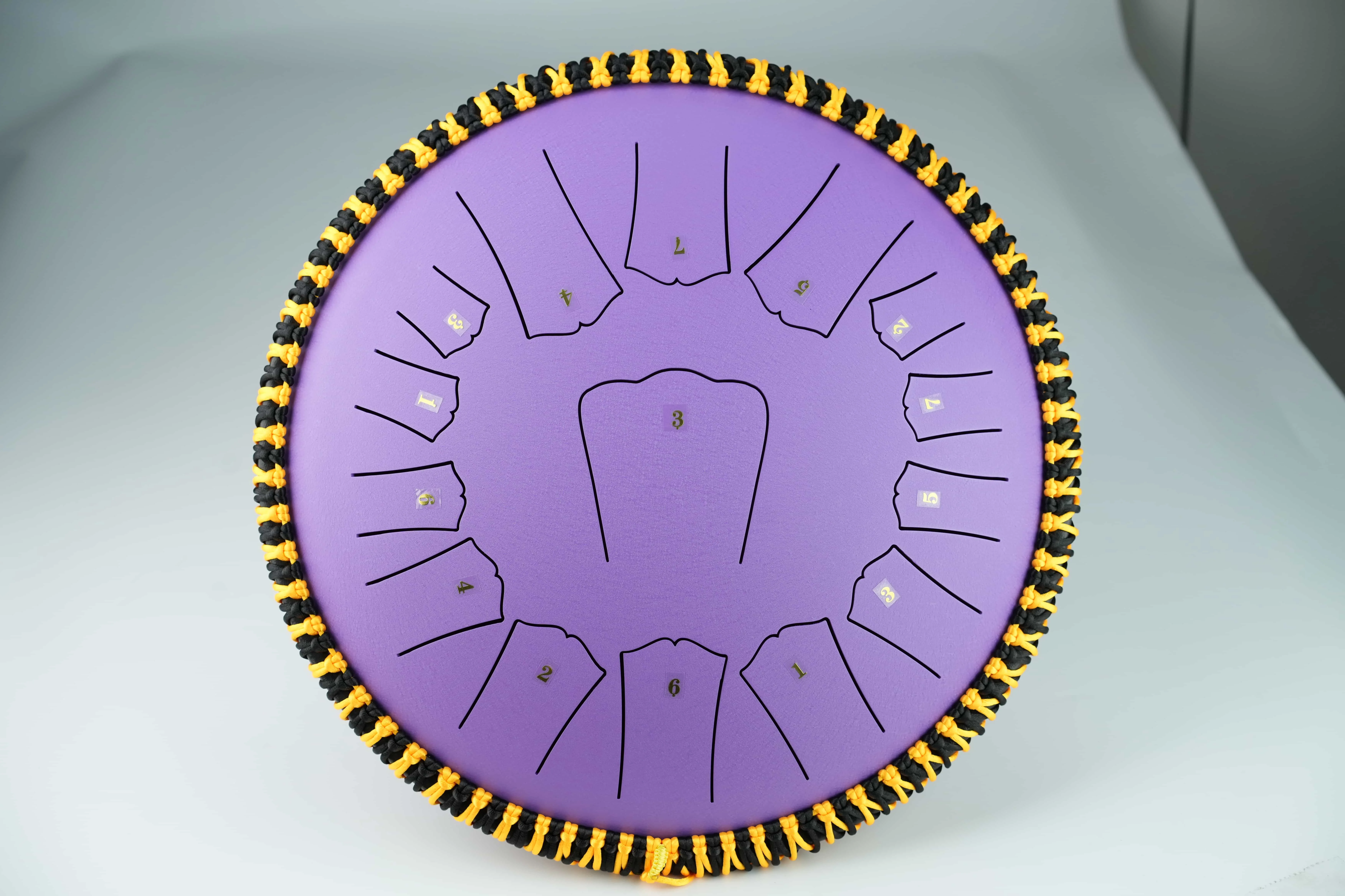 14 Inch Steel Tongue Drum 15 Tones Ethereal Musical Instrument with vine Customizable Logo Multiple Colors Available for Sale