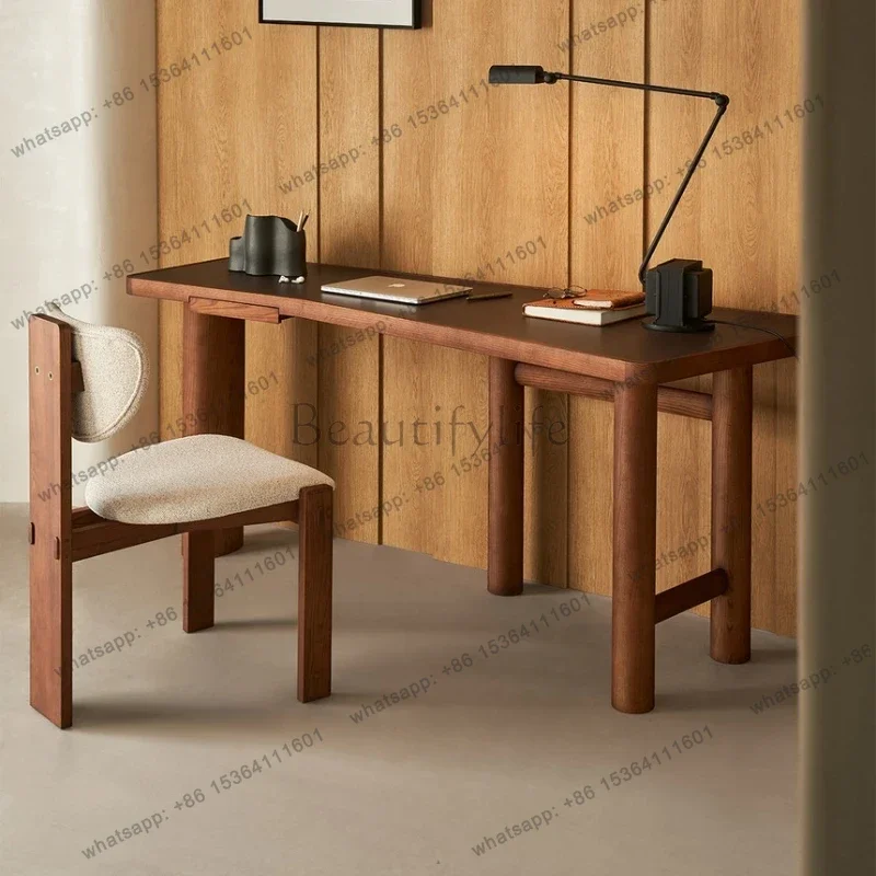 Factory Direct Solid Wood Office Desks Minimalist Vintage Style Office Desks Unconventional Office Furniture Escritorios De Ofic