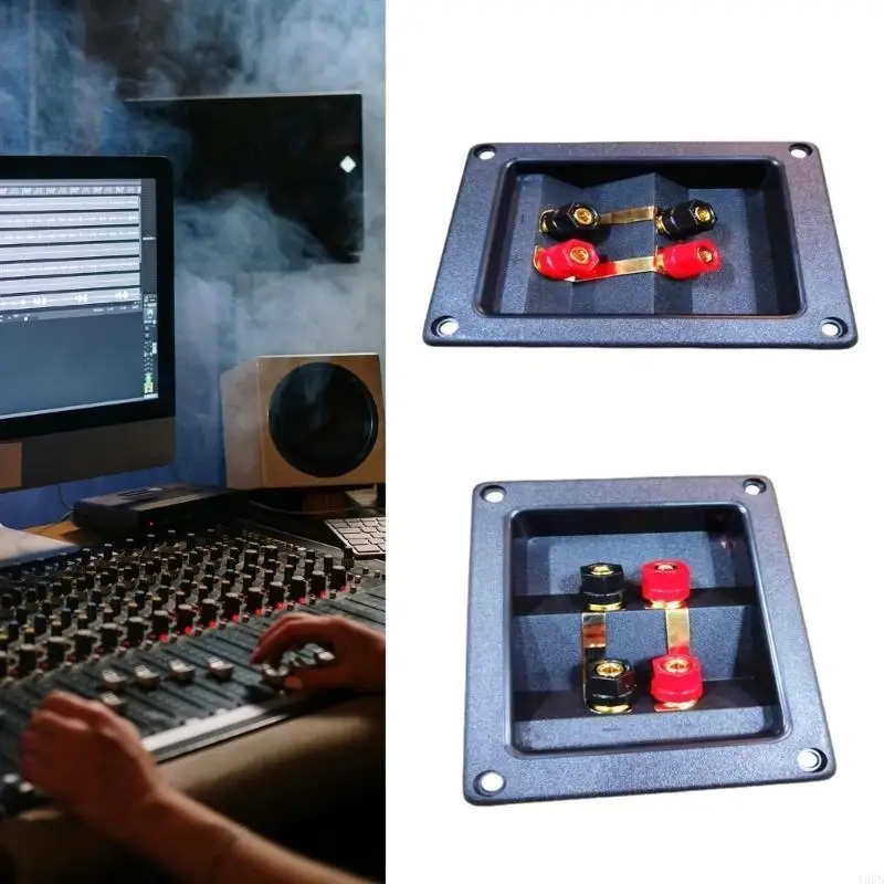 Y88B 4 웨이 스피커 정션 박스 스피커 스피커 바인딩 서브 우퍼 설치를위한 포스트 컵