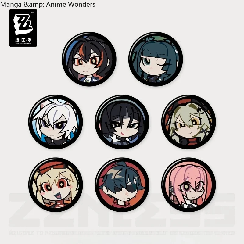 لعبة ما قبل البيع الرسمية Zenless Zone Zero Merch MiHoYo الأصلية QH سلسلة شارة صغيرة مجموعة هدية عيد ميلاد تأثيري هدية الهالوين #4