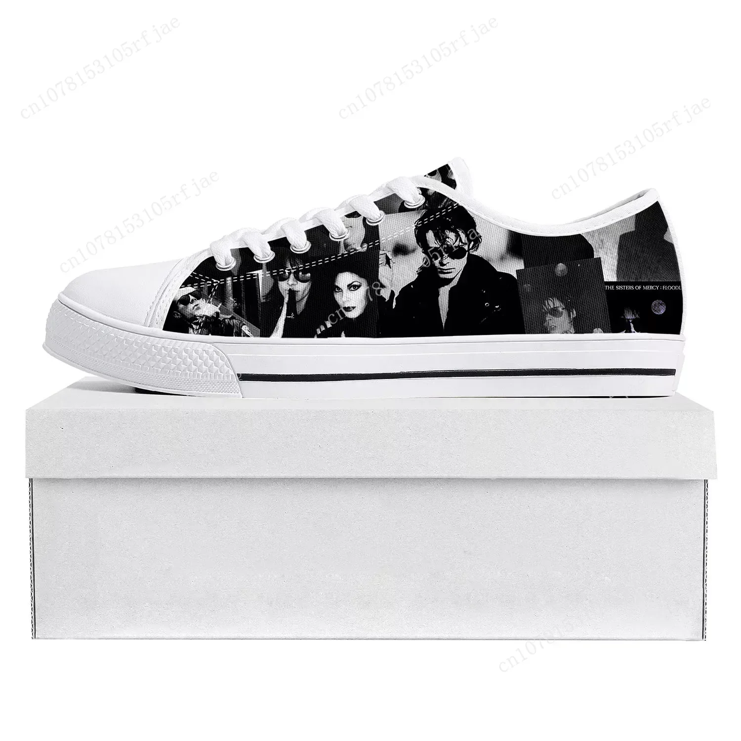 Andrew Eldritch Mercy Music Rock Band Low Top Sneakers Mens Womens Teenager Canvas Sneaker Couple Shoes Custom Shoe