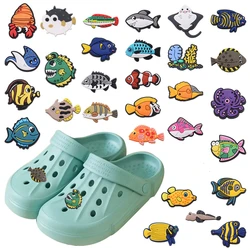 1pcs Mudskipper Octopus Monkfish Shoes Charms Decorations Fish Sandals Buckle for Boys Girls Birthday Gifts