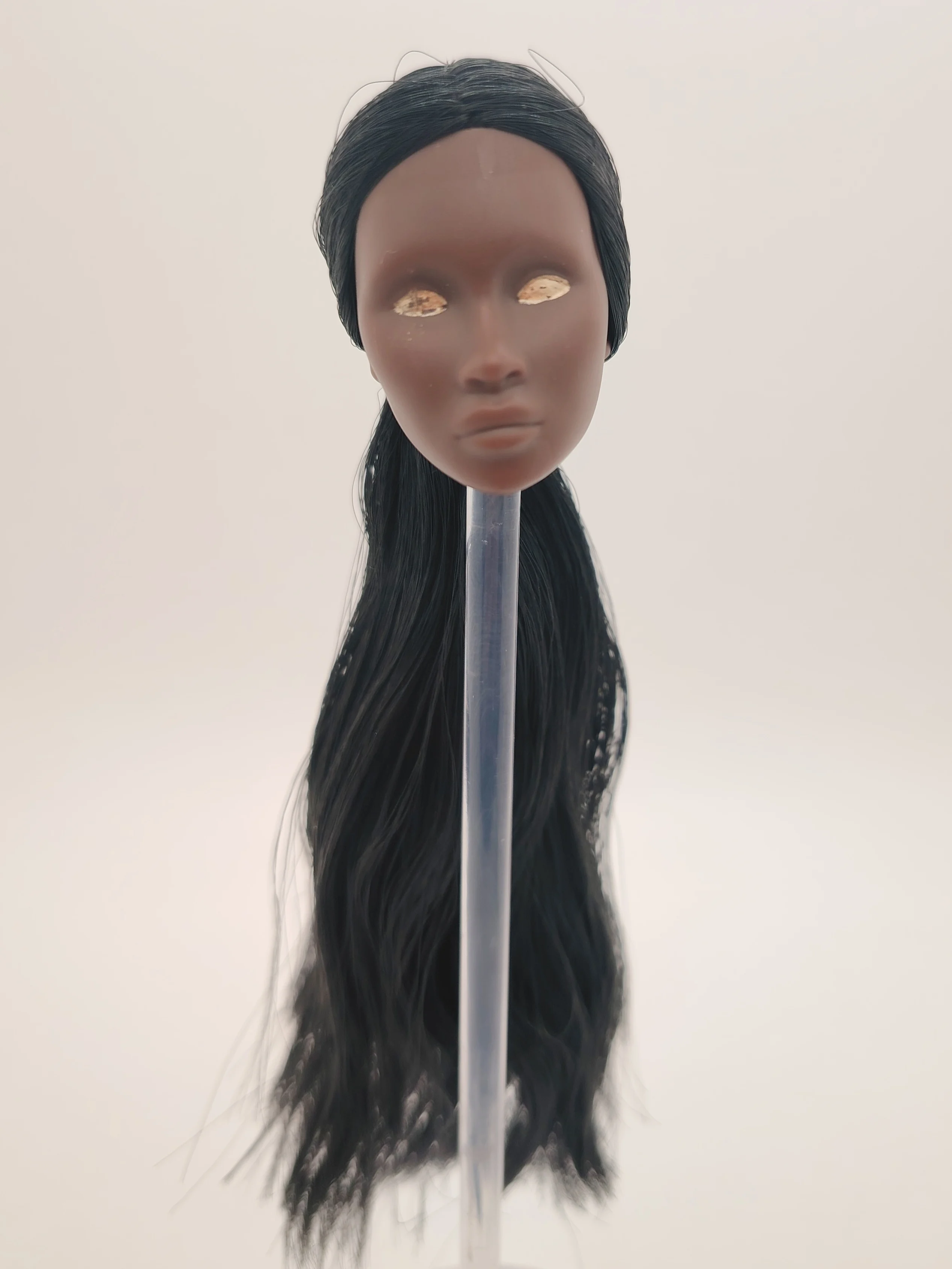 Fashion Royalty Nu.face Adele Makeda Dark A Skin Blank Face Black Hair Reroot integrity 1/6 Doll Head OOAK