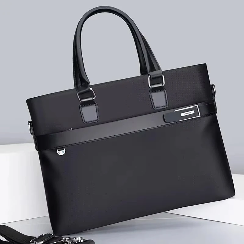 Nuova borsa da uomo in tela impermeabile di grande capacità, borsa a tracolla, borsa a tracolla, valigetta, accessorio da uomo elegante e pratico