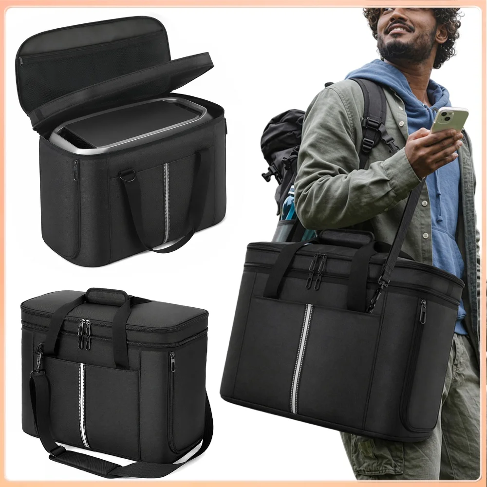 Crossbody Travel Bag for Ecoflow Delta 3 Max Plus/Delta 3 Max with Shoulder Strap & Handle for Road Trip & Emergency