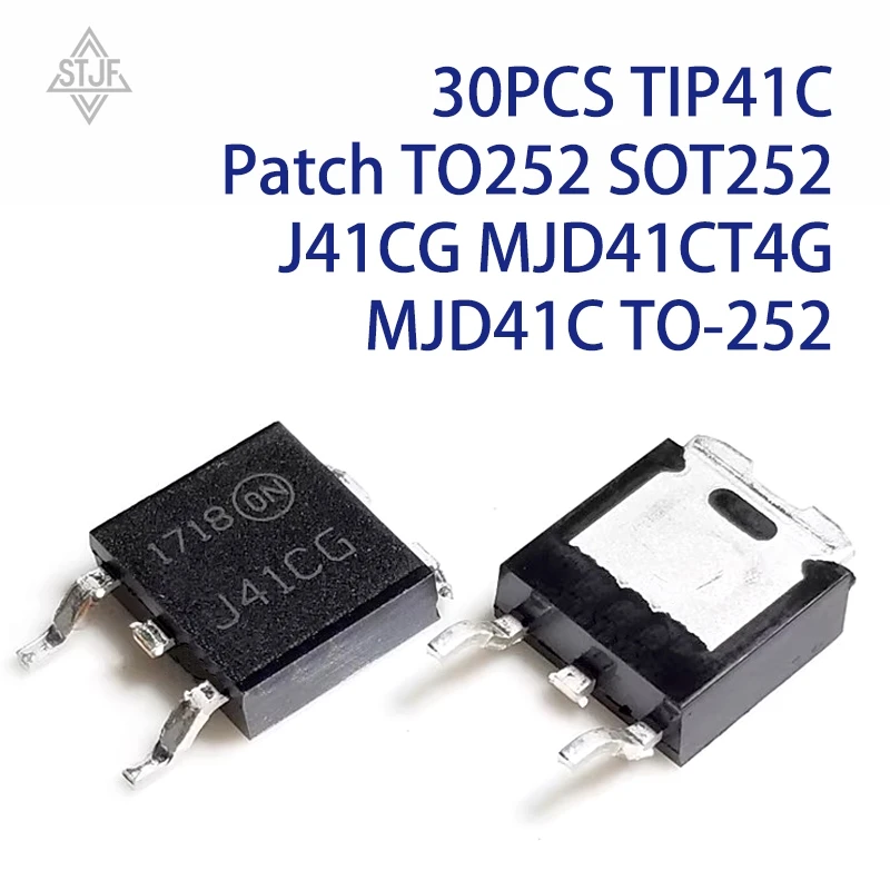 30PCS TIP41C Patch TO252 SOT252 J41CG MJD41CT4G MJD41C TO-252
