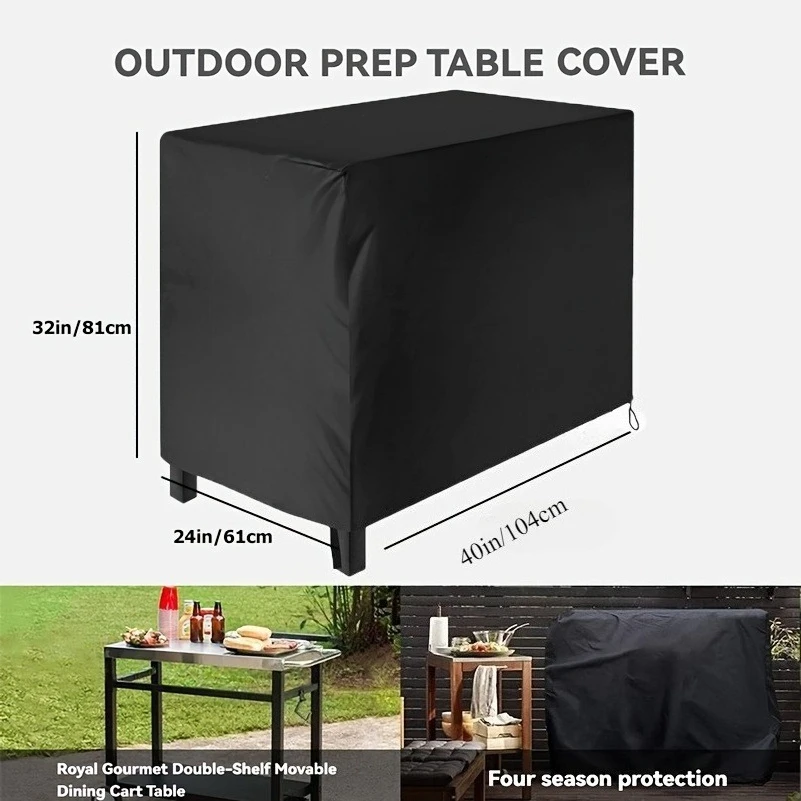 Cart Covers Outdoor Dining Cart Covers, Dustproof Outdoor Prep Table Covers, Windproof Patio Flat Top Workbench Covers