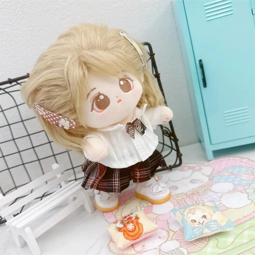 

Cute JK Uniform Preppy Cotton Doll‘s Clothes Lovely Stuffed Idol Doll Clothes Hair Clips Soft Cotton Doll Outfit Dress