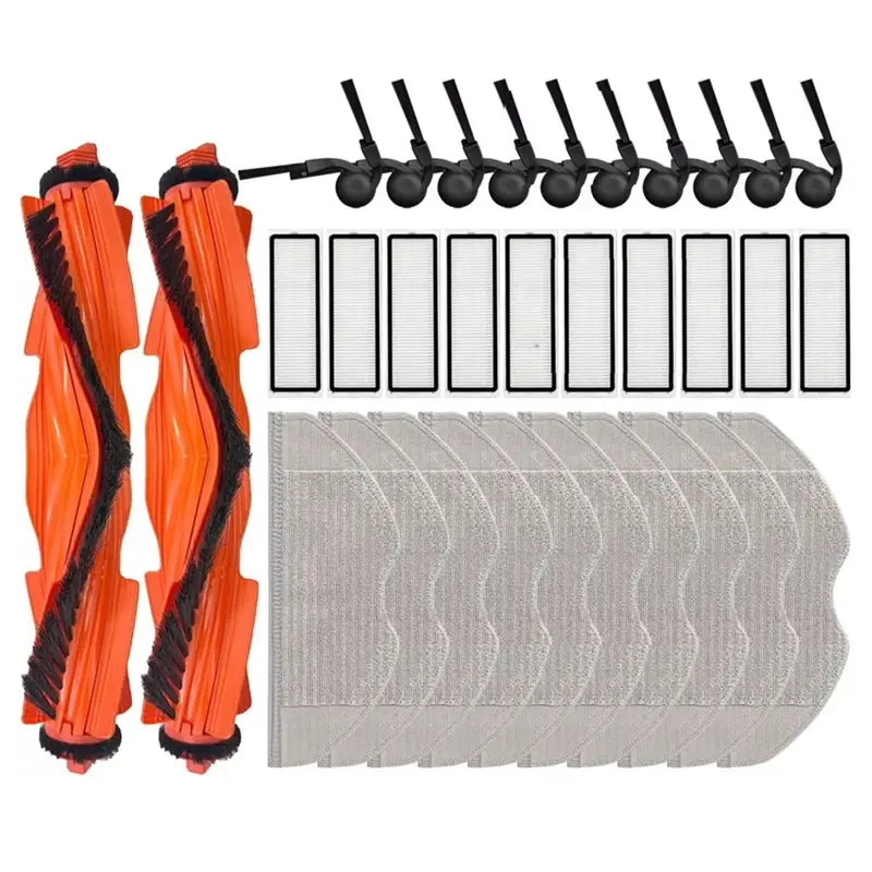 

AB43-For Xiaomi S40 / OV81 Robot Vacuum Cleaner Accessories Main Side Brush Mop Cloth Filter Replacement Spare Parts