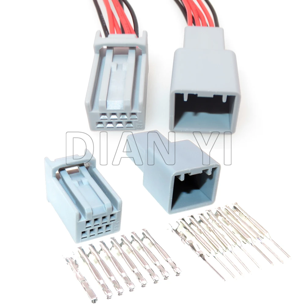 1 Set 8 Way Starter Auto Mannelijke Vrouwelijke Kabelboom Connector Met Kabels Mx34008sf1 Miniatuur Auto Lage Stroom Niet-Verzegelde Socket