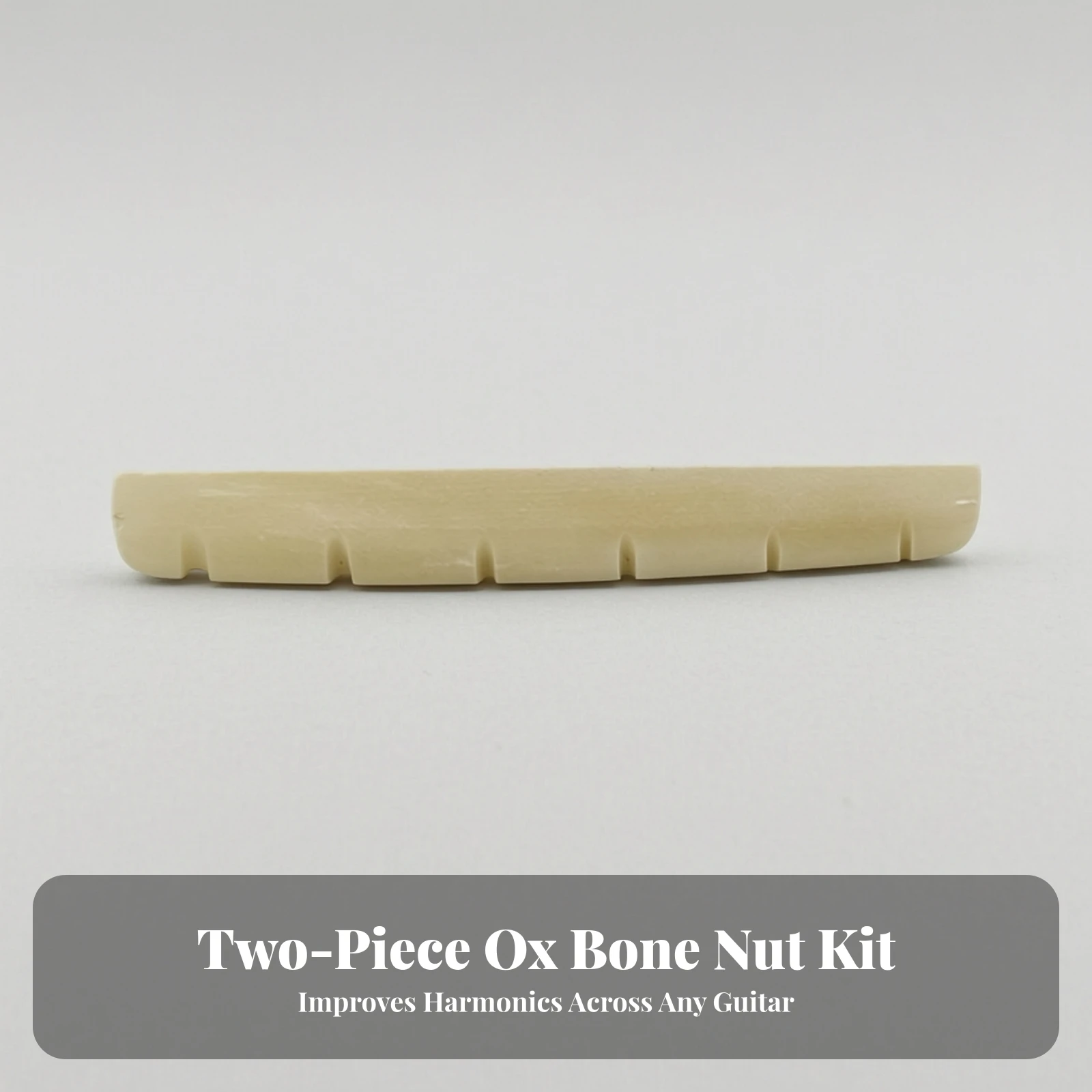 3 Pieces Guitar Bone Nut Pre-Slotted Guitar Nut with Slots Hardware Better Intonation High-Density for Luthier