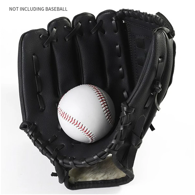 2X Outdoor Sports Baseball Glove Softball Practice Equipment Right Hand For Adult Man Woman Train,Black 11.5 Inch