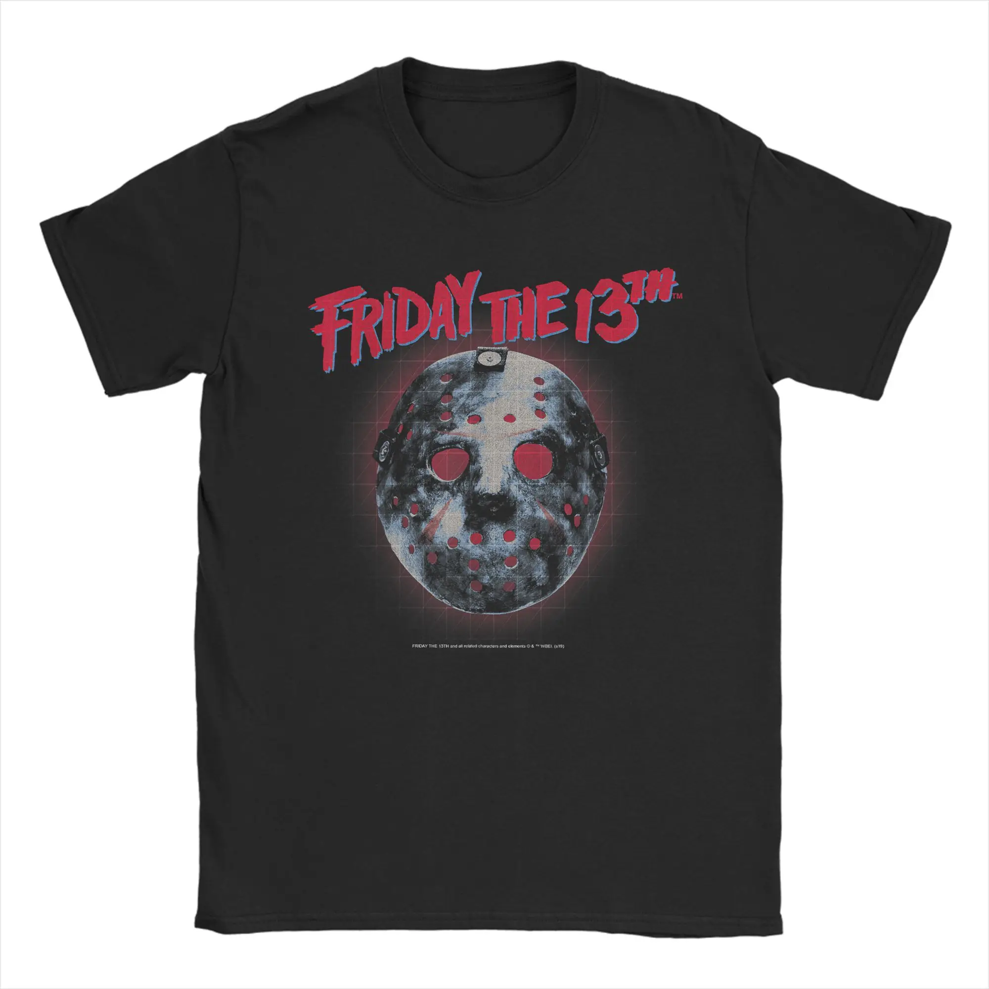 Camiseta con Logo de máscara de Jason del viernes 13, camiseta creativa para hombre, camiseta de manga corta con cuello redondo, ropa de algodón puro 4XL 5XL