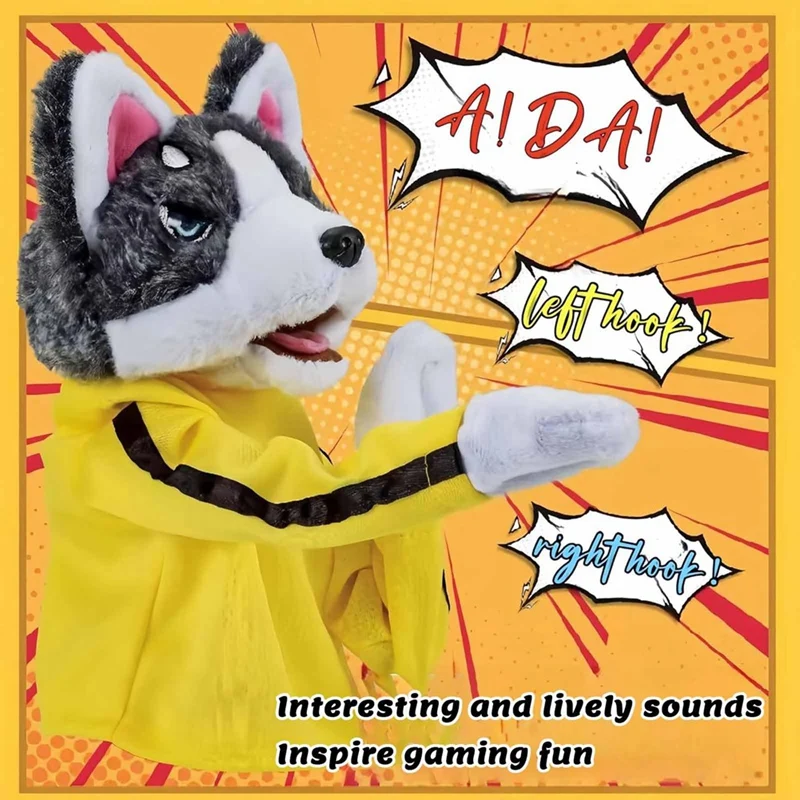 

T84C-New Dog Boxing Hand Puppet Toy - Feeling Family Hand Puppets,Toddler Animal Toy With Sounds And Boxing Action