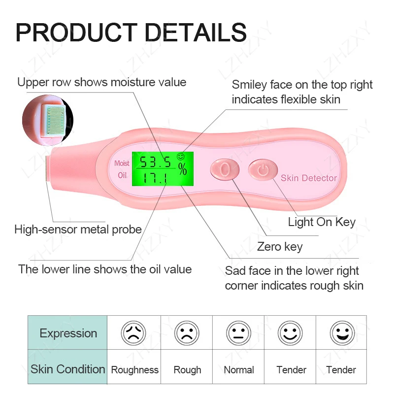 GP531 พลาสม่าเลเซอร์ความงามเครื่องทดสอบสีผิวเครื่องวิเคราะห์ผิวแบบพกพา Skin Tone Sensor