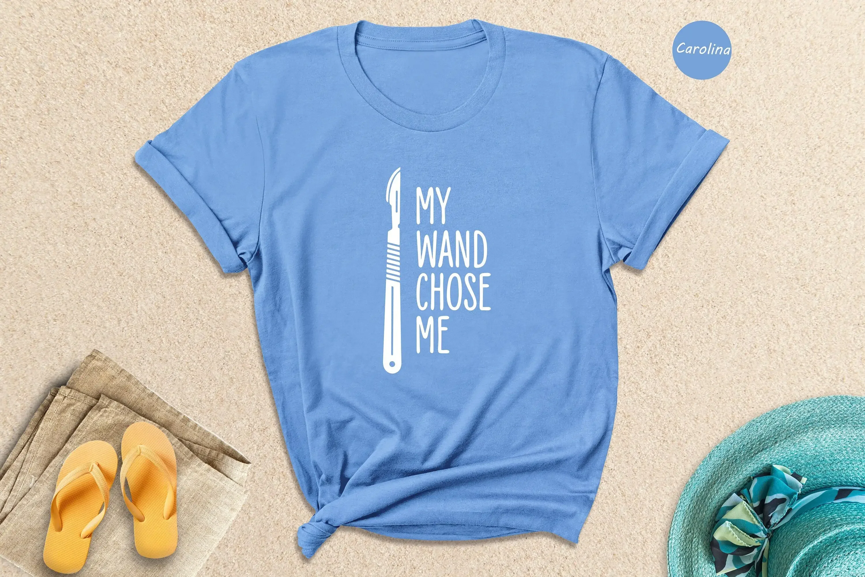 My Wand Chose Me T Shirt Surgery Surgical Technologist Life Nurse Tech