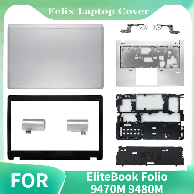 For EliteBook Folio 9470M 9480M LCD Back Cover Front Bezel Palmrest Bottom Case Hinges Cover