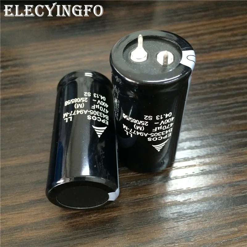 2pcs 470uF 400V470UF  EPCOS B43305 Series 25x50mm 400V470uF PSU Aluminum Electrolytic capacitors