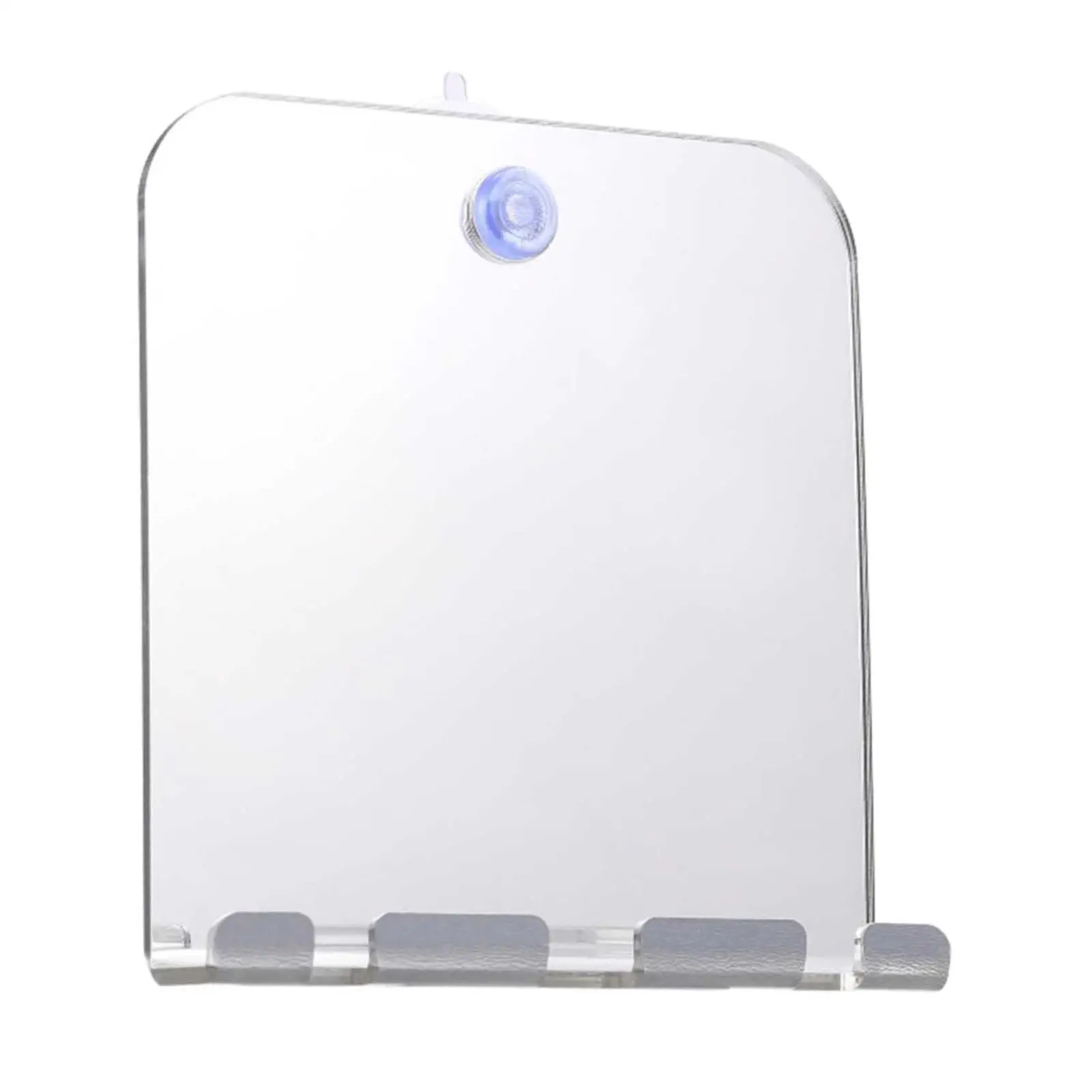 Bathroom Suction Cup Mirror Anti Fog Acrylic Shatterproof Small for Shaving Travel Makeup Wall Hanging Fogless Shower Accessory