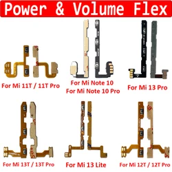 Power Switch On/Off Button Volume Key Button Flex Cable For Xiaomi Mi 14 9T 10 11T 12T 13T Pro Note 10 Lite 12 Lite 13 11 Ultra