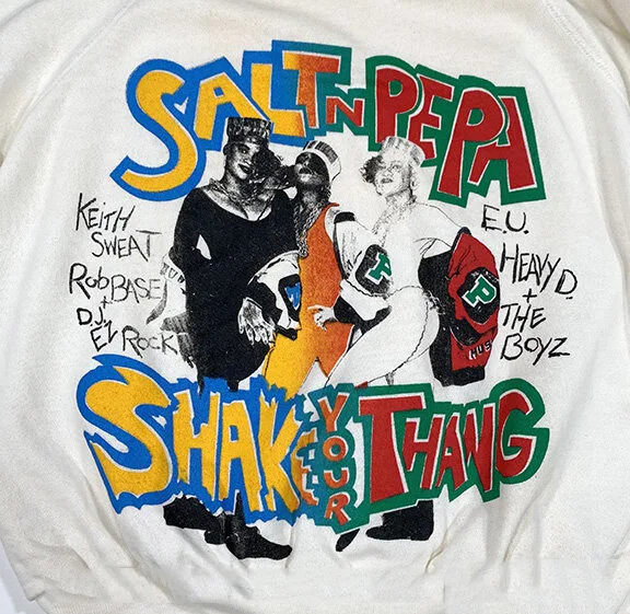 Vtg Salt N Pepa Shake Your Camiseta de manga corta para hombre y mujer, talla completa LI376