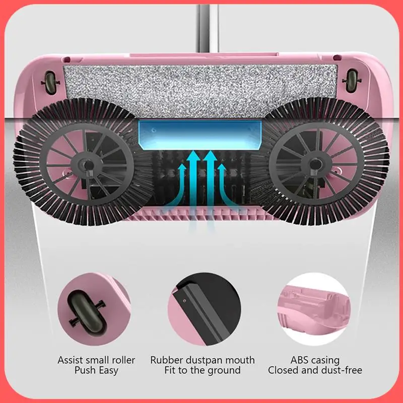 

A76I-Ручная подметальная машина, Неэлектрическая подметальная машина для пола нажимного типа, Ручная подметальная машина для ковров и полов 2-в-1