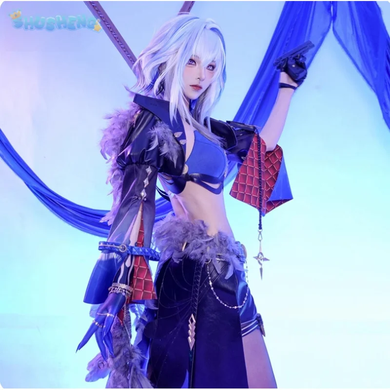 Galbrenr Costume Cosplay Gioco Wuthering Waves Parrucche scarpe top pantaloni giacche guanti calzini oggetti di scena festa di Halloween vestito da donna sexy