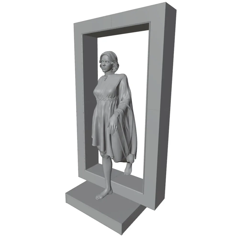 Kit de muñeca de resina impresa en 3D gris DIY, sin pintar - imagen 5