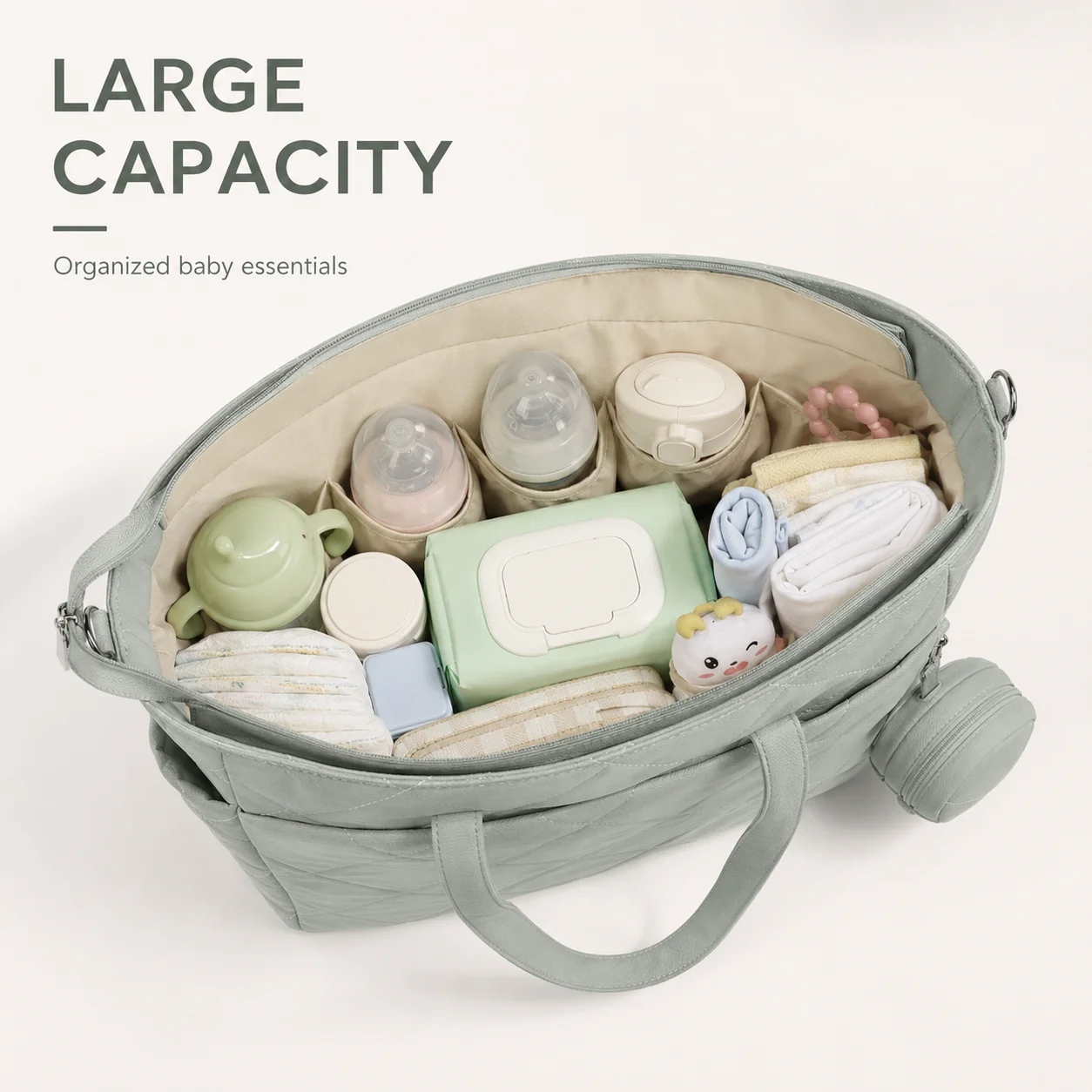 Large Capacity Portable Mommy Bag Baby Care Backpack Multifunction Diaper Bag Lightweight Travel Storage Mother Shoulder Pack