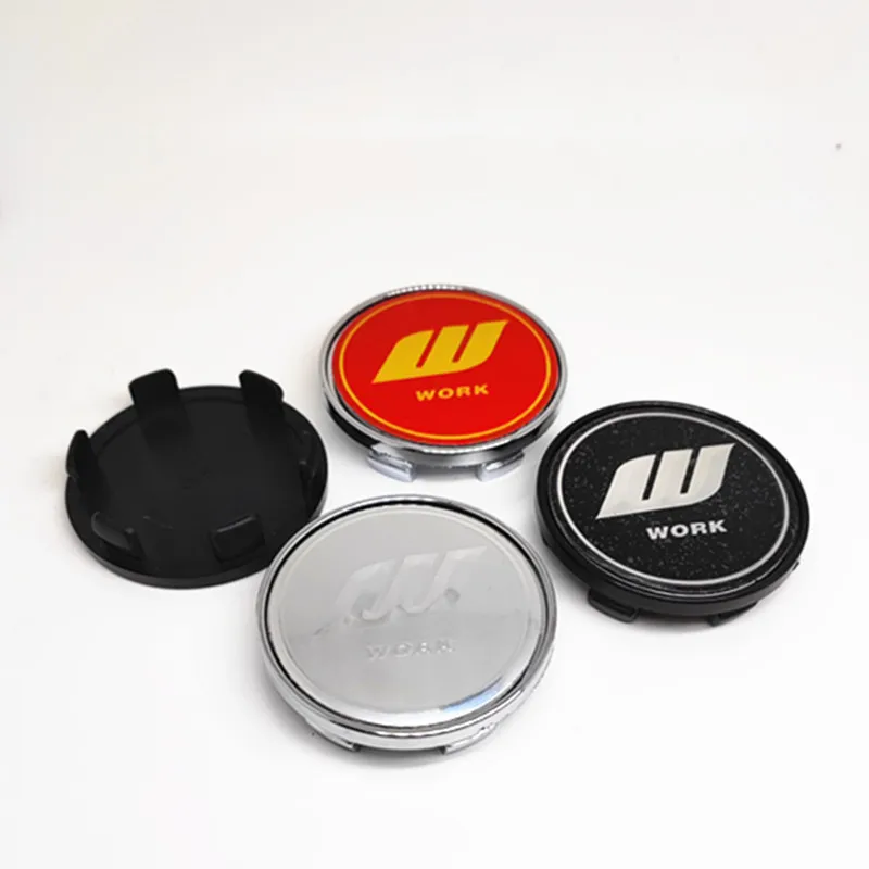 4pcs 54mm 51mm VR Rays Racing W Work Wheel Center Cap Hub Car Accessroies Rims Dust Hubcap Cover