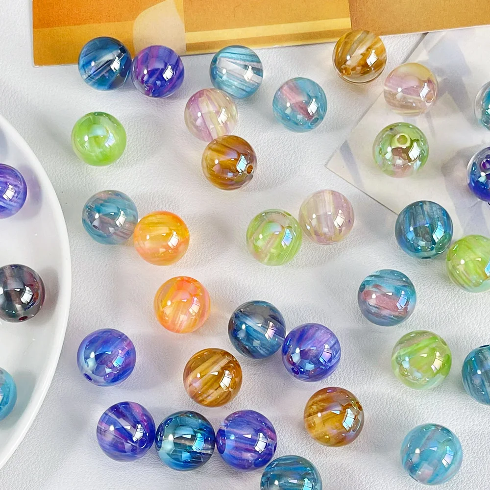 

Cordial Design 100Pcs 16*16MM Jewelry Findings & Components/Resin Bead/Round Shape/Aurora Effect/Hand Made/DIY Making #18823