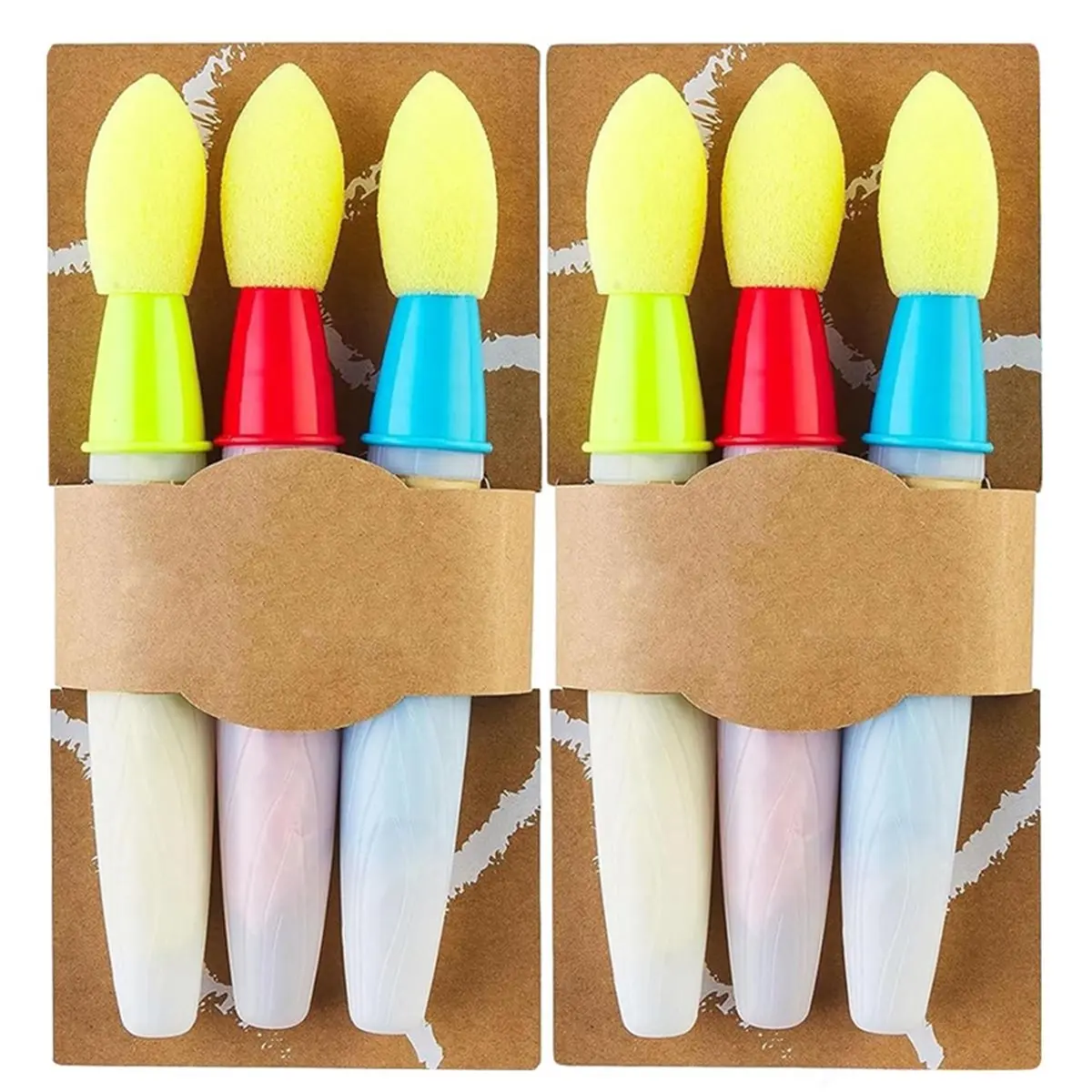 Promotion 6pcs Sidewalk Chalk Paint Brush Set, Water Drawing Brushes, Mix, Paint & Wash, Ideal for Kids