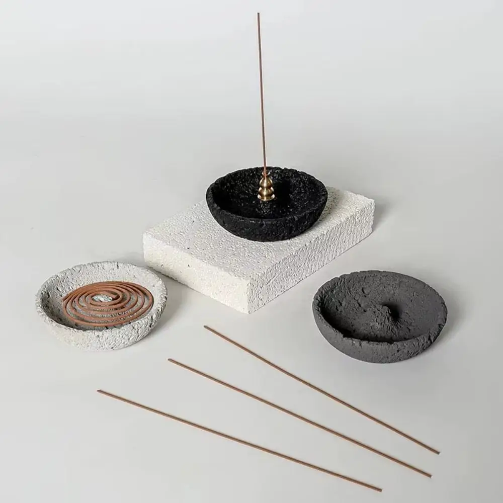 Cement Cement Incense Burner Concrete Texture Planetary Style Incense Stick Stand Multi-functional Decorative